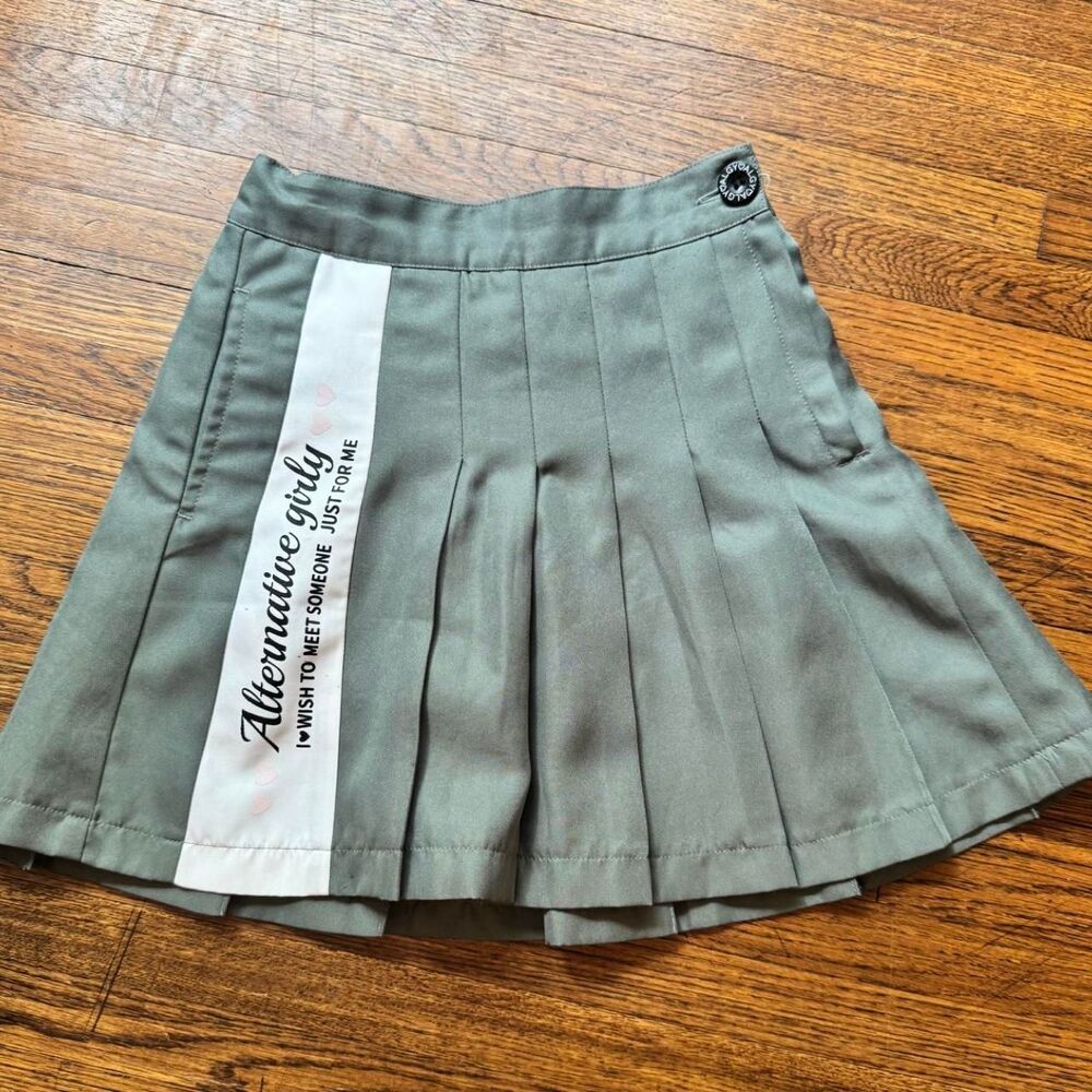 Alternative-apparel Girls Green and Grey Skirt Youth 140